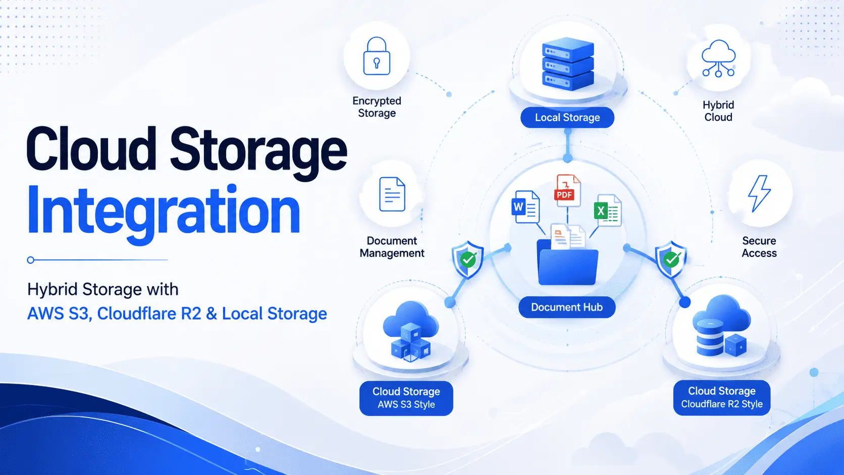 Cloud Storage Integration: Secure Hybrid Document Storage with AWS S3, Cloudflare R2 & Local