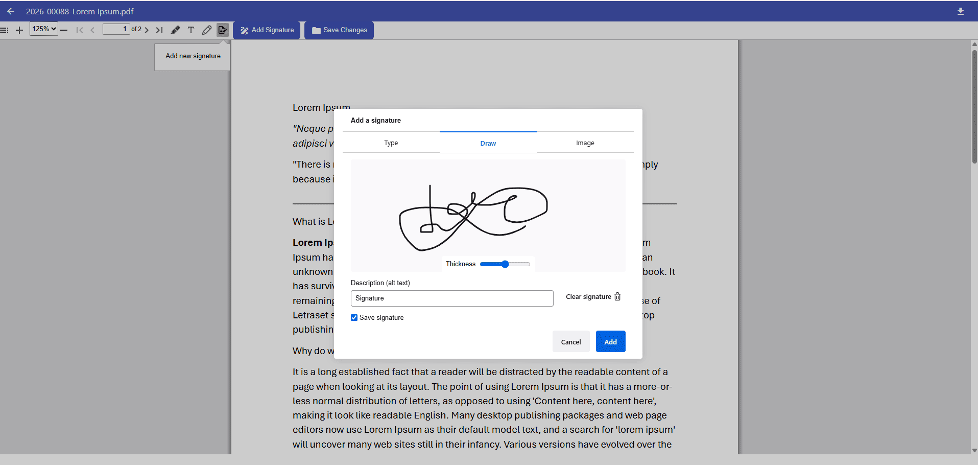 Document Signature