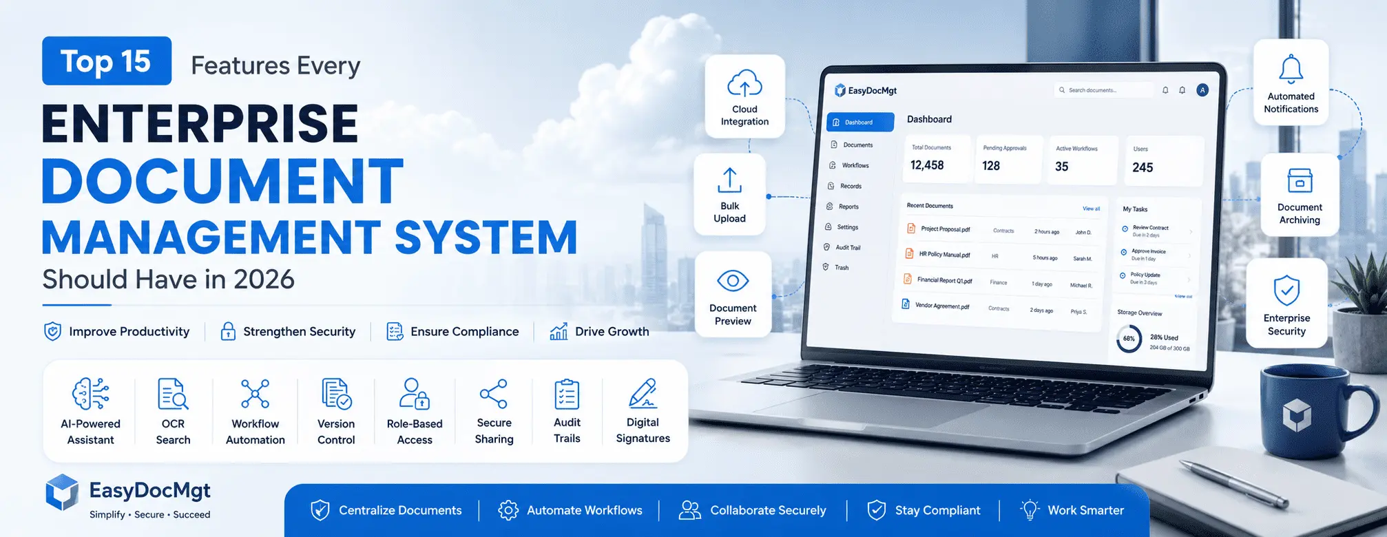 Top 15 Features Every Enterprise Document Management System Should Have in 2026