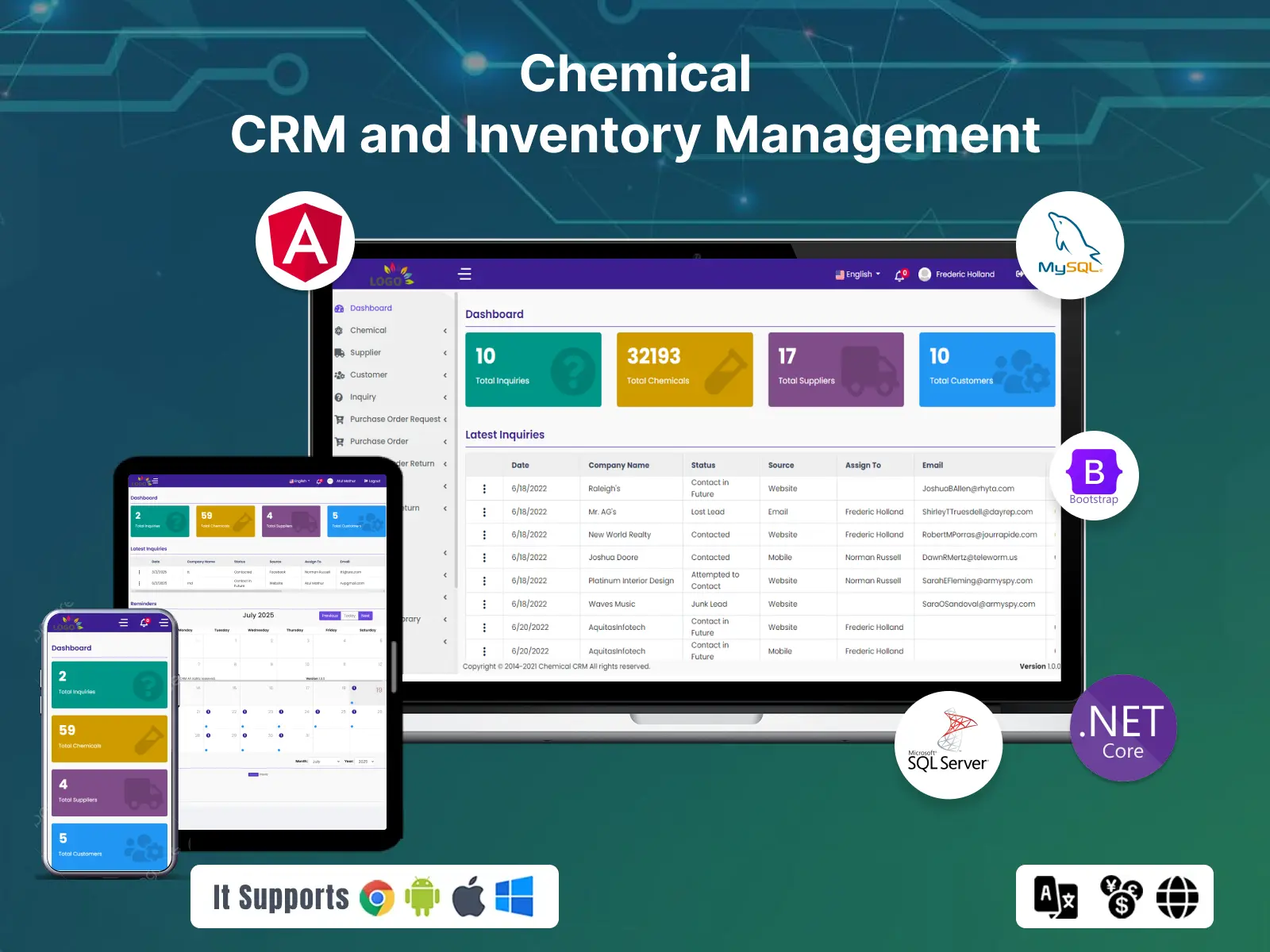 Chemical CRM and Inventory Management System