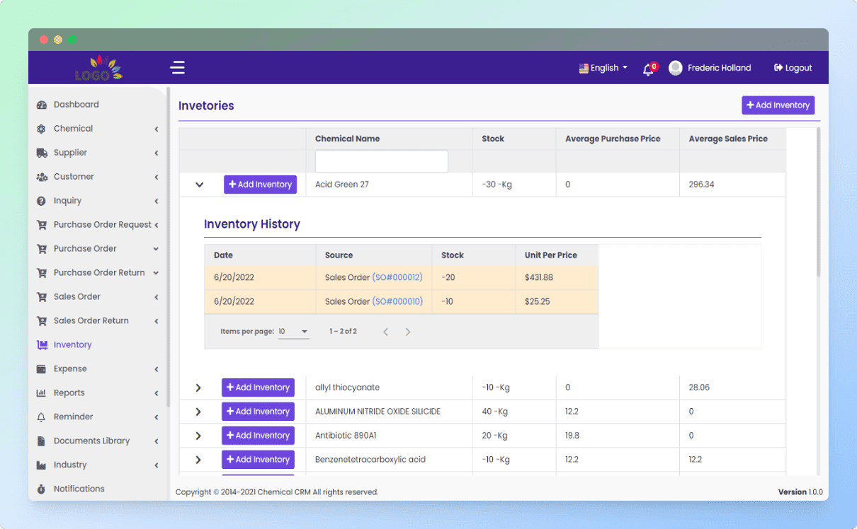 manage inventory