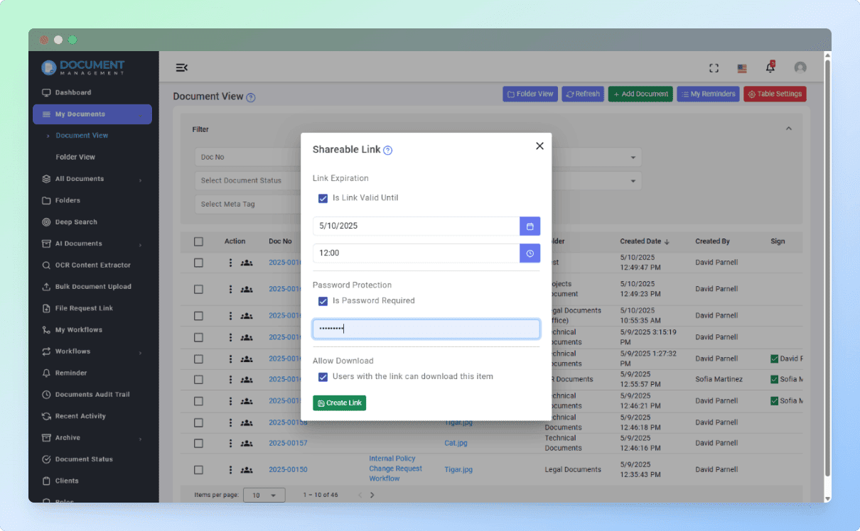 Secure Document Sharing