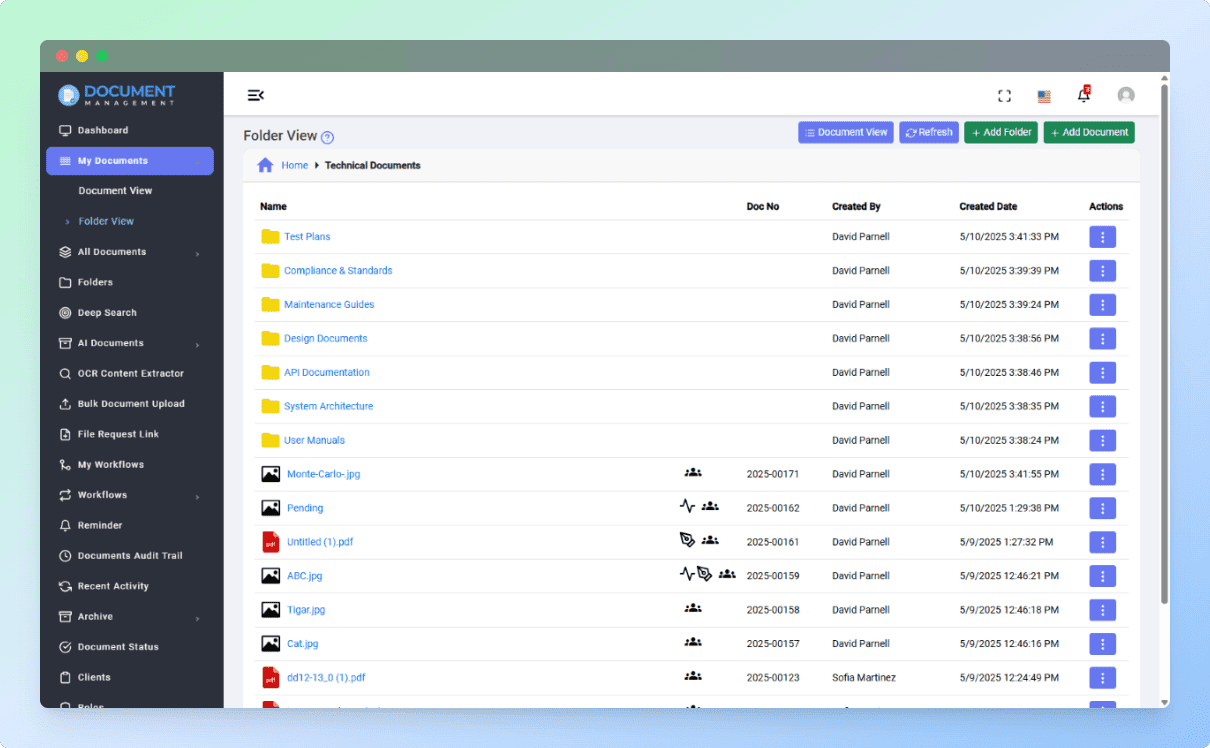 file and folder view
