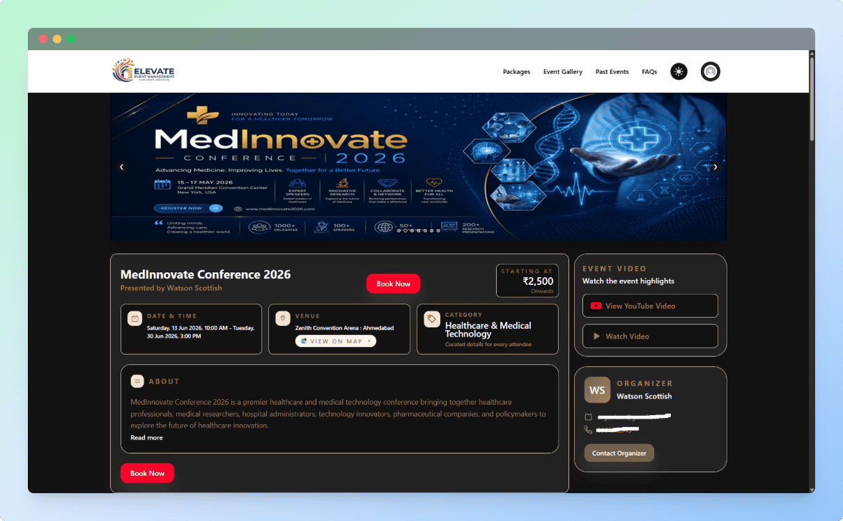 Dedicated Event Portal