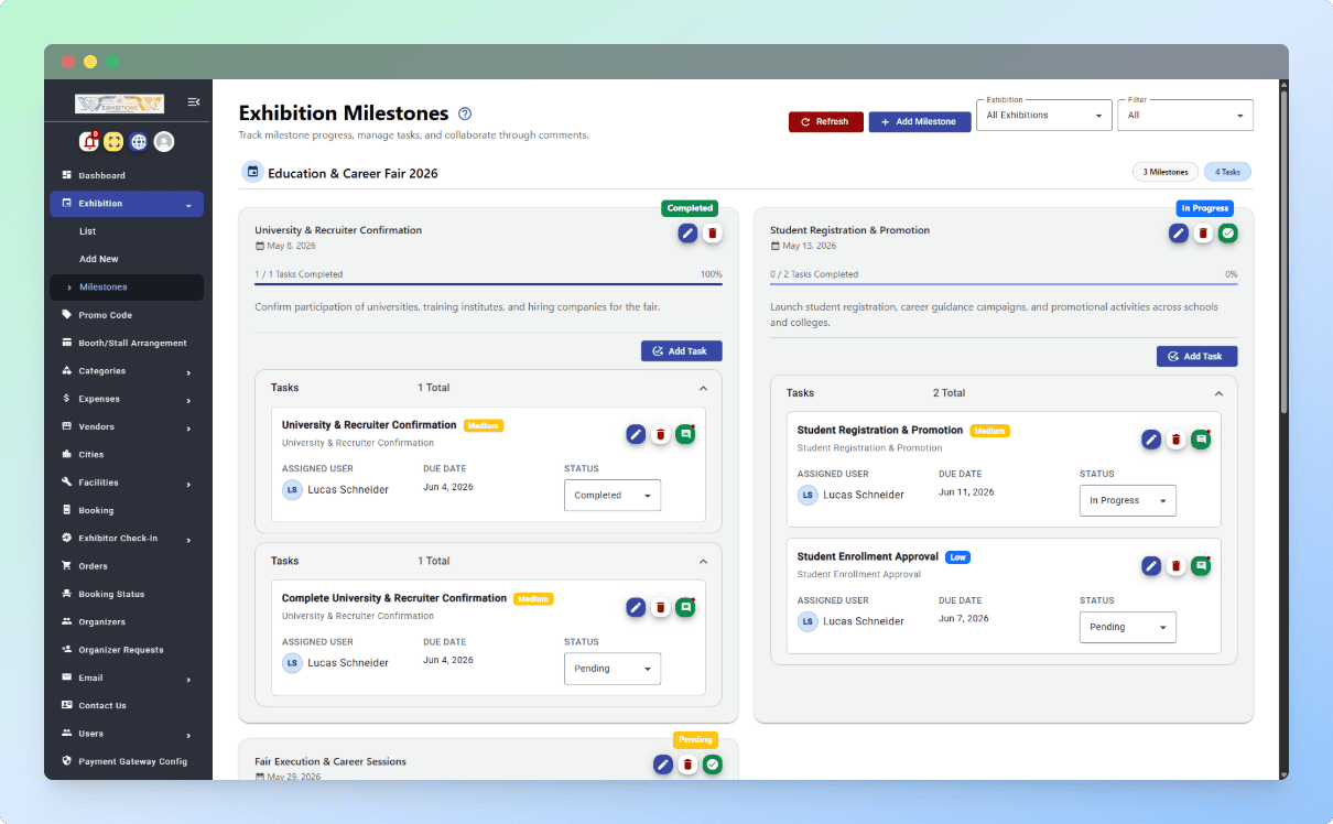 Milestone & Task Management