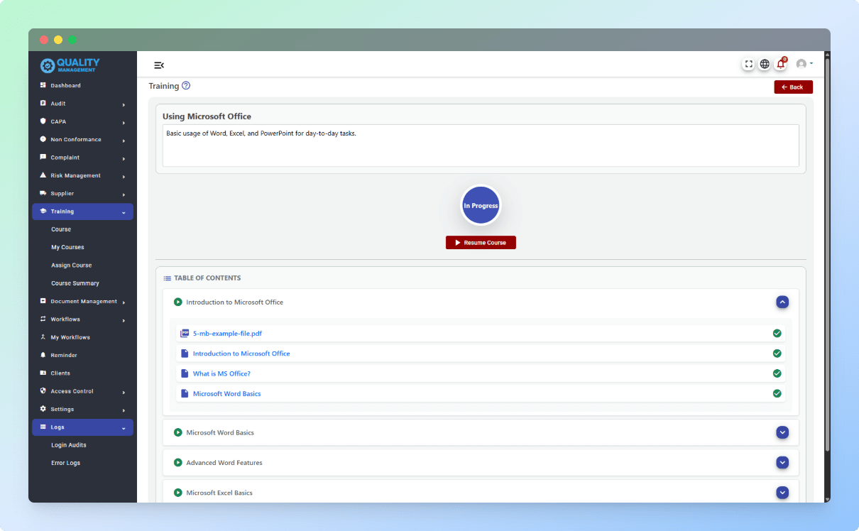 Employee Training Management